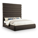  Color_Brown  Size_King  -- Adam Brown Boucle Fabric Upholstered King Bed IMAGE 1