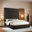  Color_Brown  Size_King  -- Adam Brown Boucle Fabric Upholstered King Bed IMAGE 2