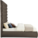  Color_Brown  Size_King  -- Adam Brown Boucle Fabric Upholstered King Bed IMAGE 4