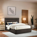  Color_Brown  Size_Queen  -- Adam Brown Boucle Fabric Upholstered Queen Bed IMAGE 2