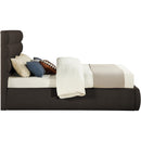  Color_Brown  Size_Queen  -- Adam Brown Boucle Fabric Upholstered Queen Bed IMAGE 4