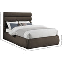  Color_Brown  Size_Queen  -- Adam Brown Boucle Fabric Upholstered Queen Bed IMAGE 9