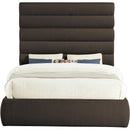  Color_Brown  Size_Queen  -- Adam Brown Boucle Fabric Upholstered Queen Bed IMAGE 3