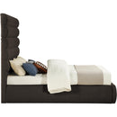  Color_Brown  Size_Queen  -- Adam Brown Boucle Fabric Upholstered Queen Bed IMAGE 4