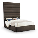  Color_Brown  Size_Queen  -- Adam Brown Boucle Fabric Upholstered Queen Bed IMAGE 1