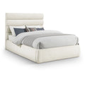  Color_Cream  Size_Full  -- Adam Cream Boucle Fabric Upholstered Full Bed IMAGE 1