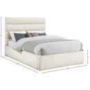  Color_Cream  Size_Full  -- Adam Cream Boucle Fabric Upholstered Full Bed IMAGE 9