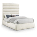  Color_Cream  Size_Full  -- Adam Cream Boucle Fabric Upholstered Full Bed IMAGE 1