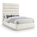  Color_Cream  Size_Full  -- Adam Cream Boucle Fabric Upholstered Full Bed IMAGE 1