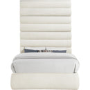  Color_Cream  Size_Full  -- Adam Cream Boucle Fabric Upholstered Full Bed IMAGE 3