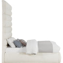  Color_Cream  Size_Full  -- Adam Cream Boucle Fabric Upholstered Full Bed IMAGE 4
