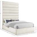  Color_Cream  Size_Full  -- Adam Cream Boucle Fabric Upholstered Full Bed IMAGE 9