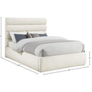  Color_Cream  Size_King  -- Adam Cream Boucle Fabric Upholstered King Bed IMAGE 9