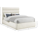 Meridian Adam Cream Boucle Fabric King Bed IMAGE 9