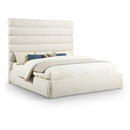  Color_Cream  Size_King  -- Adam Cream Boucle Fabric Upholstered King Bed IMAGE 1