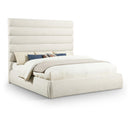 Meridian Adam Cream Boucle Fabric King Bed IMAGE 1