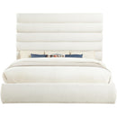  Color_Cream  Size_King  -- Adam Cream Boucle Fabric Upholstered King Bed IMAGE 3