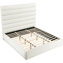  Color_Cream  Size_King  -- Adam Cream Boucle Fabric Upholstered King Bed IMAGE 6
