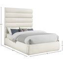  Color_Cream  Size_King  -- Adam Cream Boucle Fabric Upholstered King Bed IMAGE 9