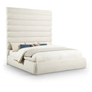  Color_Cream  Size_King  -- Adam Cream Boucle Fabric Upholstered King Bed IMAGE 1