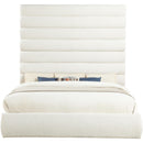  Color_Cream  Size_King  -- Adam Cream Boucle Fabric Upholstered King Bed IMAGE 3