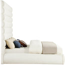  Color_Cream  Size_King  -- Adam Cream Boucle Fabric Upholstered King Bed IMAGE 4