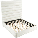  Color_Cream  Size_King  -- Adam Cream Boucle Fabric Upholstered King Bed IMAGE 6