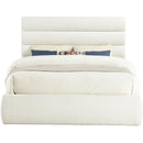  Color_Cream  Size_Queen  -- Adam Cream Boucle Fabric Upholstered Queen Bed IMAGE 3