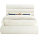 Meridian Adam Cream Boucle Fabric Queen Bed IMAGE 3