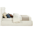  Color_Cream  Size_Queen  -- Adam Cream Boucle Fabric Upholstered Queen Bed IMAGE 4