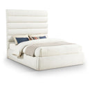  Color_Cream  Size_Queen  -- Adam Cream Boucle Fabric Upholstered Queen Bed IMAGE 1