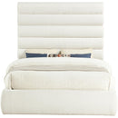  Color_Cream  Size_Queen  -- Adam Cream Boucle Fabric Upholstered Queen Bed IMAGE 3