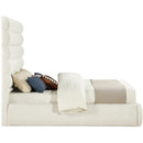 Meridian Adam Cream Boucle Fabric Queen Bed IMAGE 4