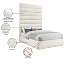  Color_Cream  Size_Queen  -- Adam Cream Boucle Fabric Upholstered Queen Bed IMAGE 10