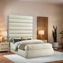 Color_Cream  Size_Queen  -- Adam Cream Boucle Fabric Upholstered Queen Bed IMAGE 2