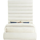  Color_Cream  Size_Queen  -- Adam Cream Boucle Fabric Upholstered Queen Bed IMAGE 3