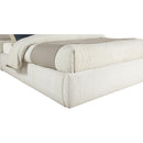  Color_Cream  Size_Queen  -- Adam Cream Boucle Fabric Upholstered Queen Bed IMAGE 7