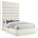  Color_Cream  Size_Queen  -- Adam Cream Boucle Fabric Upholstered Queen Bed IMAGE 9