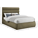  Color_Olive  Size_Full  -- Adam Olive Boucle Fabric Upholstered Full Bed IMAGE 9