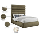  Color_Olive  Size_Full  -- Adam Olive Boucle Fabric Upholstered Full Bed IMAGE 10