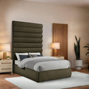  Color_Olive  Size_Full  -- Adam Olive Boucle Fabric Upholstered Full Bed IMAGE 2