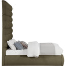  Color_Olive  Size_Full  -- Adam Olive Boucle Fabric Upholstered Full Bed IMAGE 4