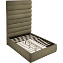  Color_Olive  Size_Full  -- Adam Olive Boucle Fabric Upholstered Full Bed IMAGE 6