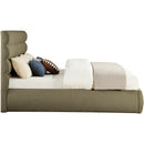  Color_Olive  Size_King  -- Adam Olive Boucle Fabric Upholstered King Bed IMAGE 4