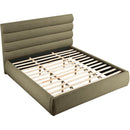  Color_Olive  Size_King  -- Adam Olive Boucle Fabric Upholstered King Bed IMAGE 6