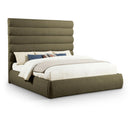  Color_Olive  Size_King  -- Adam Olive Boucle Fabric Upholstered King Bed IMAGE 1