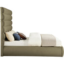  Color_Olive  Size_King  -- Adam Olive Boucle Fabric Upholstered King Bed IMAGE 4