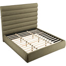  Color_Olive  Size_King  -- Adam Olive Boucle Fabric Upholstered King Bed IMAGE 6