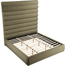  Color_Olive  Size_King  -- Adam Olive Boucle Fabric Upholstered King Bed IMAGE 6