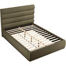  Color_Olive  Size_Queen  -- Adam Olive Boucle Fabric Upholstered Queen Bed IMAGE 6